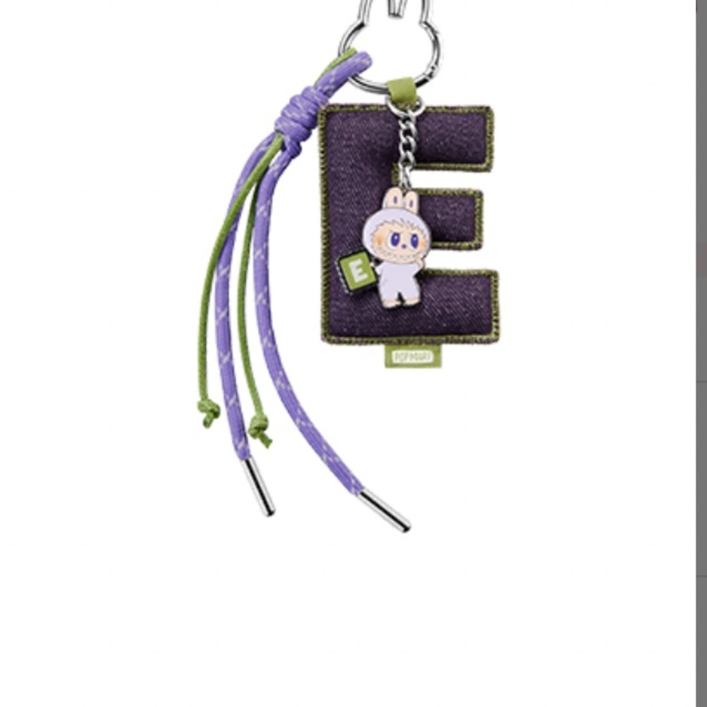 Monsters Pin for Love Purple and Green Keychain with Character Charm